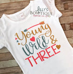 Young Wild and Three Embroidered Girls Tee