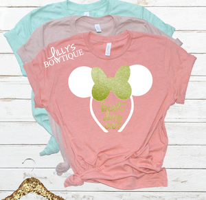 Glitter Best Day Ever Mouse Ears Tee
