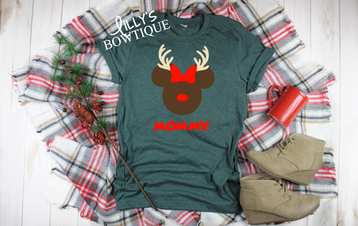 Reindeer Holiday Mouse tees