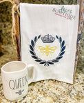 Queen Bee Embroidered Dish Towel