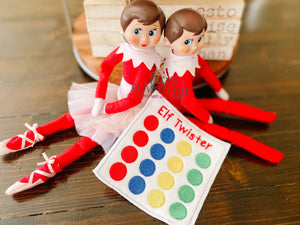 Embroidered Elf Twister Game